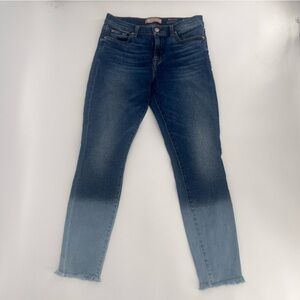 7 For All Mankind The Ankle Ombre Rough Hem Skinny Jeans Size 30 Women’s